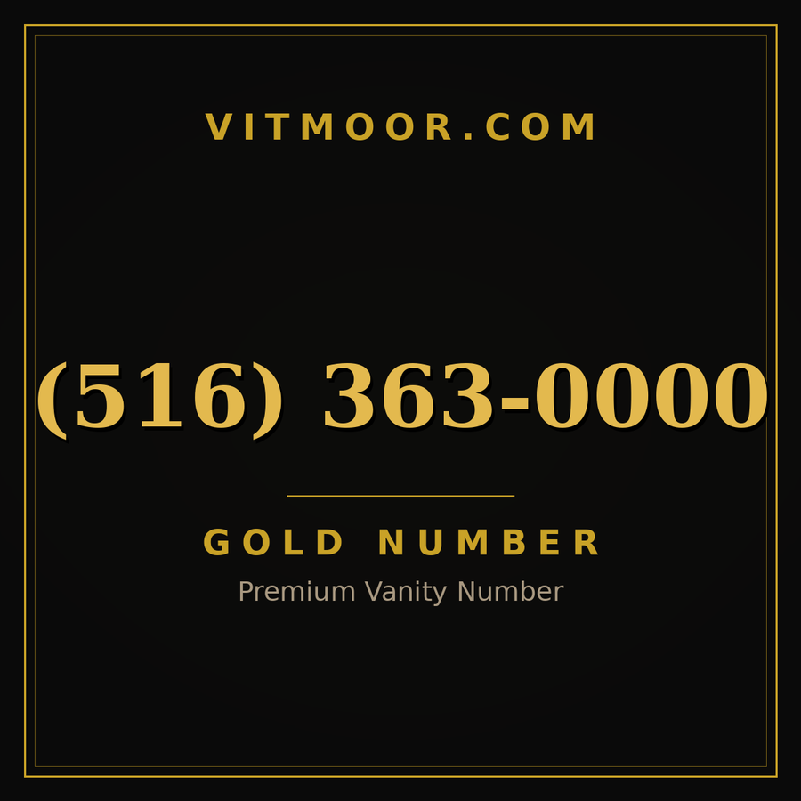 VITMOOR Gold premium number (516) 363-0000