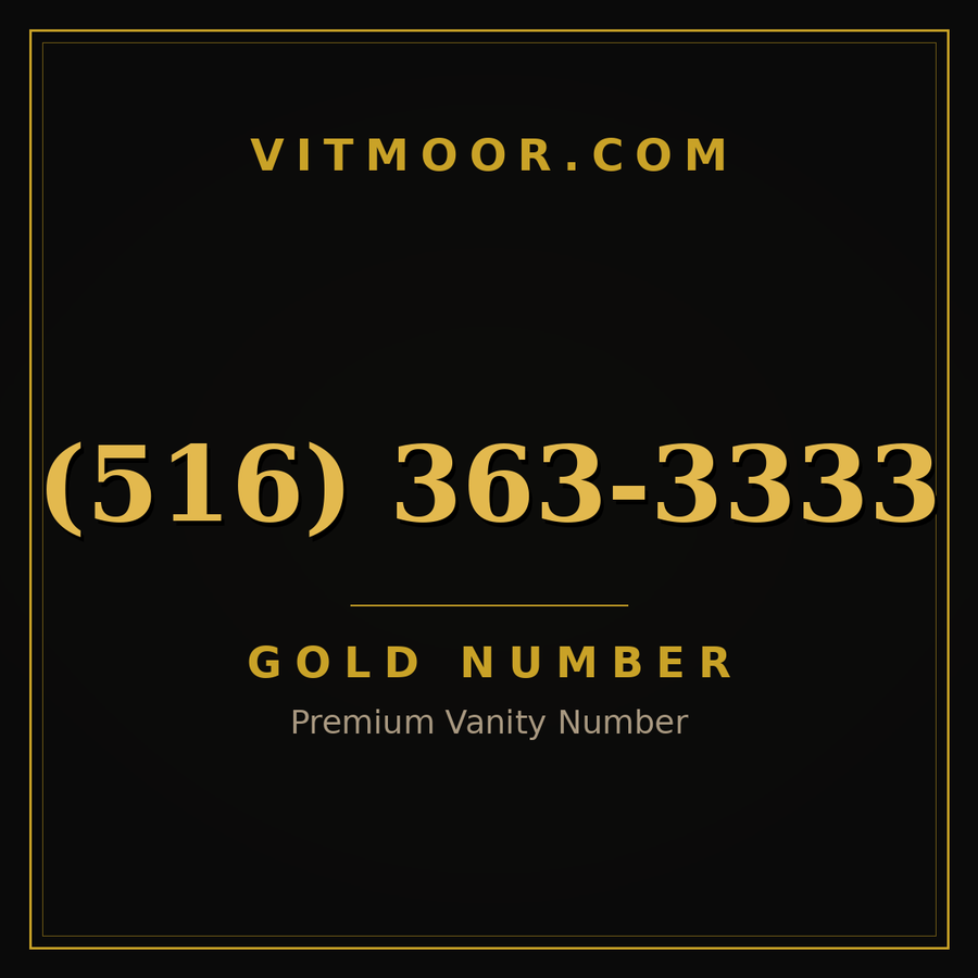 VITMOOR Gold premium number (516) 363-3333