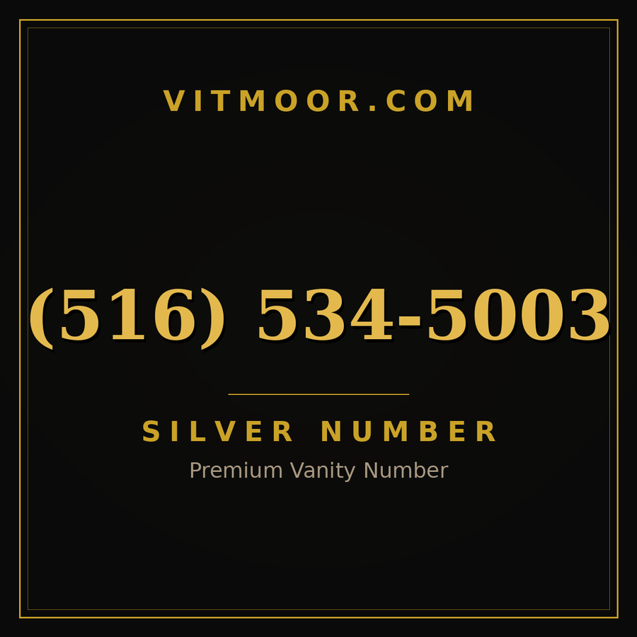VITMOOR Silver premium number (516) 534-5003