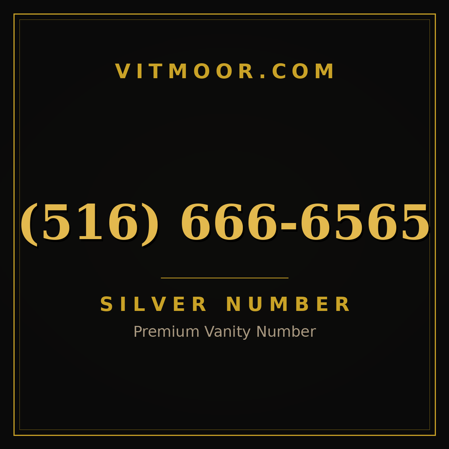 VITMOOR Silver premium number (516) 666-6565