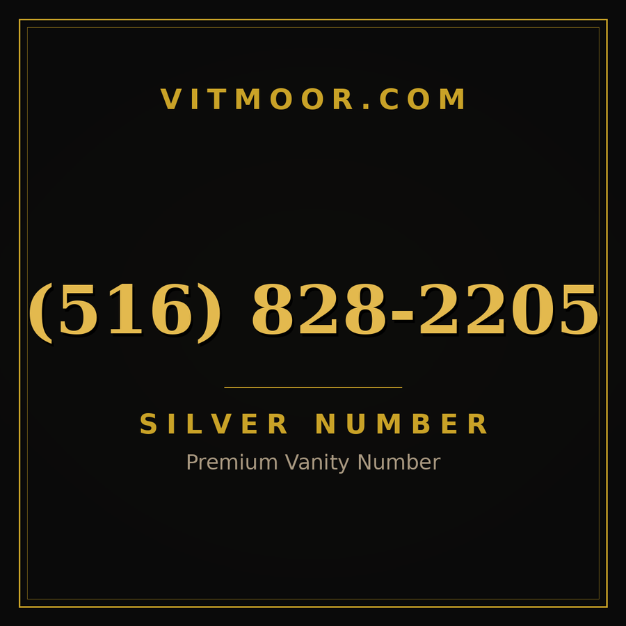 VITMOOR Silver premium number (516) 828-2205