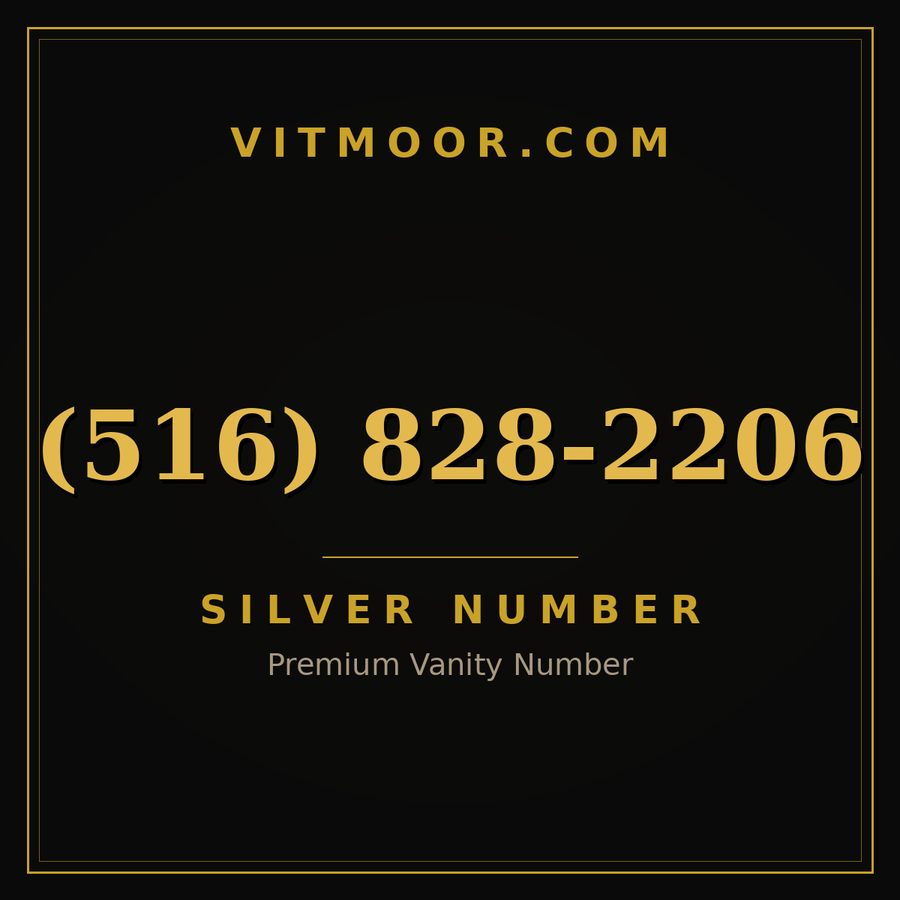 VITMOOR Silver premium number (516) 828-2206