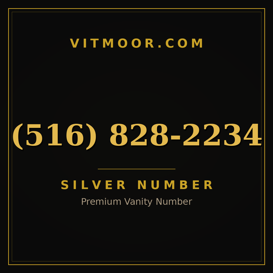 VITMOOR Silver premium number (516) 828-2234