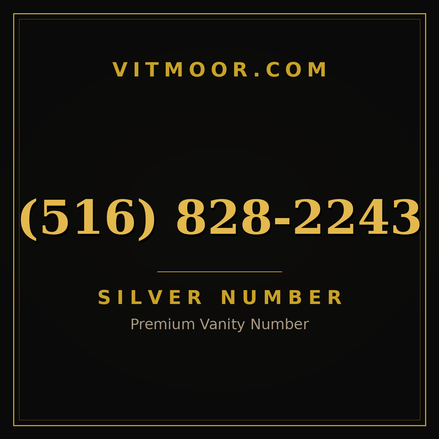 VITMOOR Silver premium number (516) 828-2243