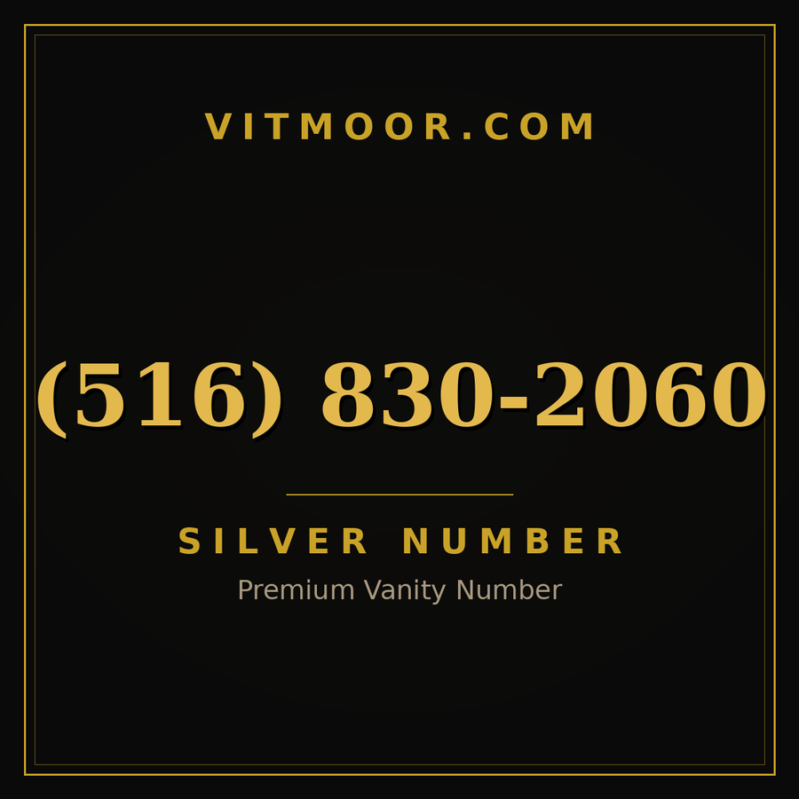 VITMOOR Silver premium number (516) 830-2060