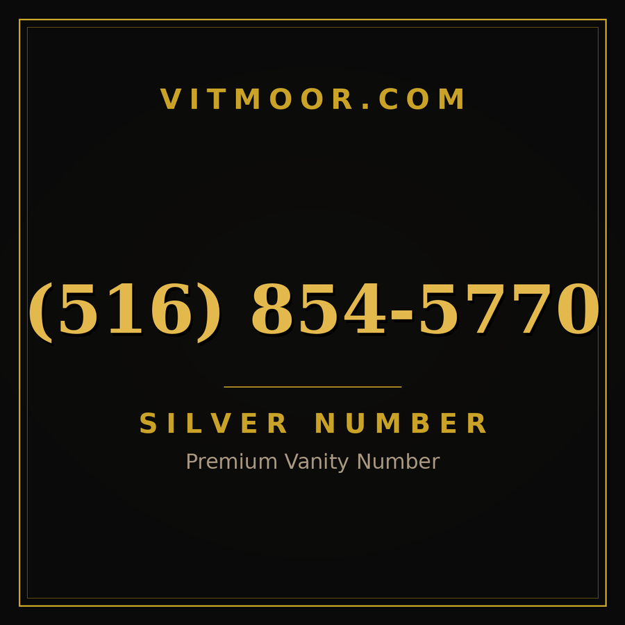 VITMOOR Silver premium number (516) 854-5770