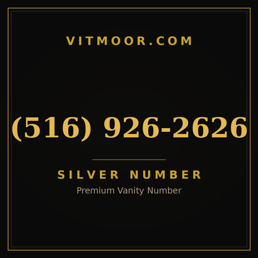 VITMOOR Silver premium number (516) 926-2626