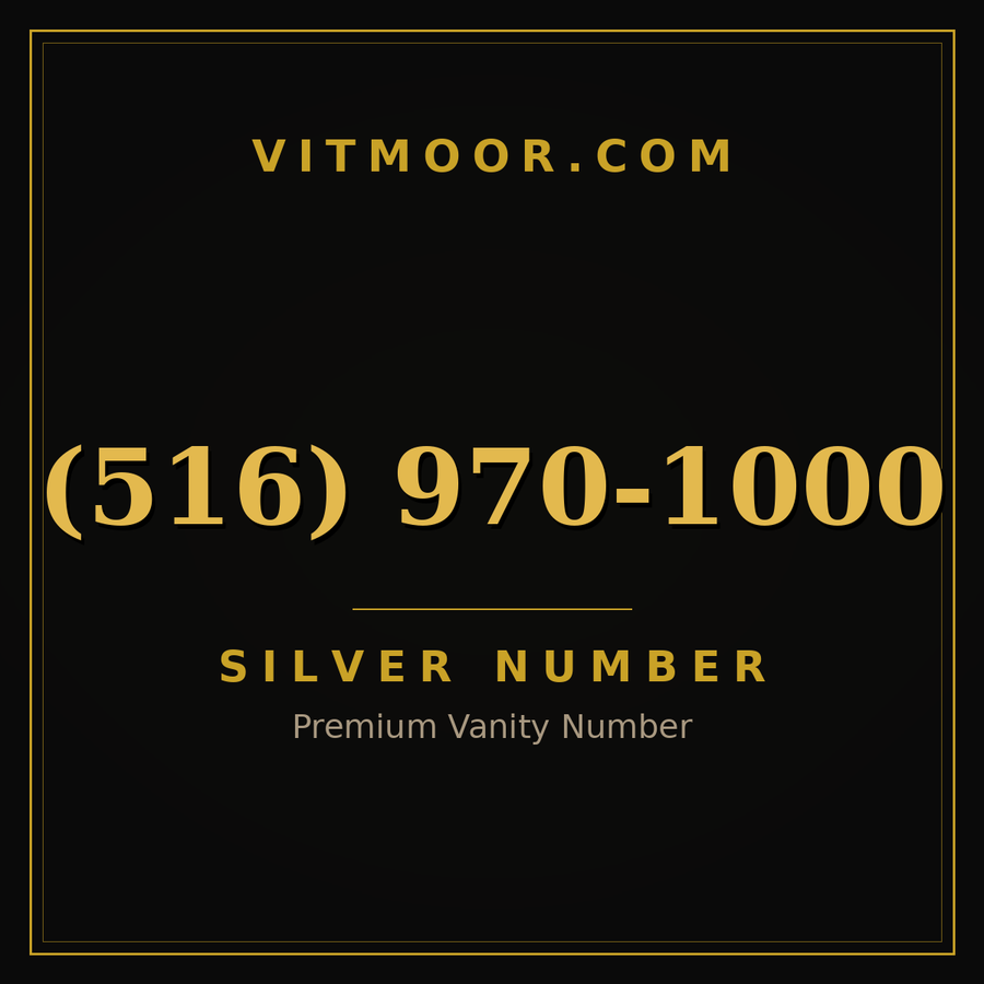 VITMOOR Silver premium number (516) 970-1000