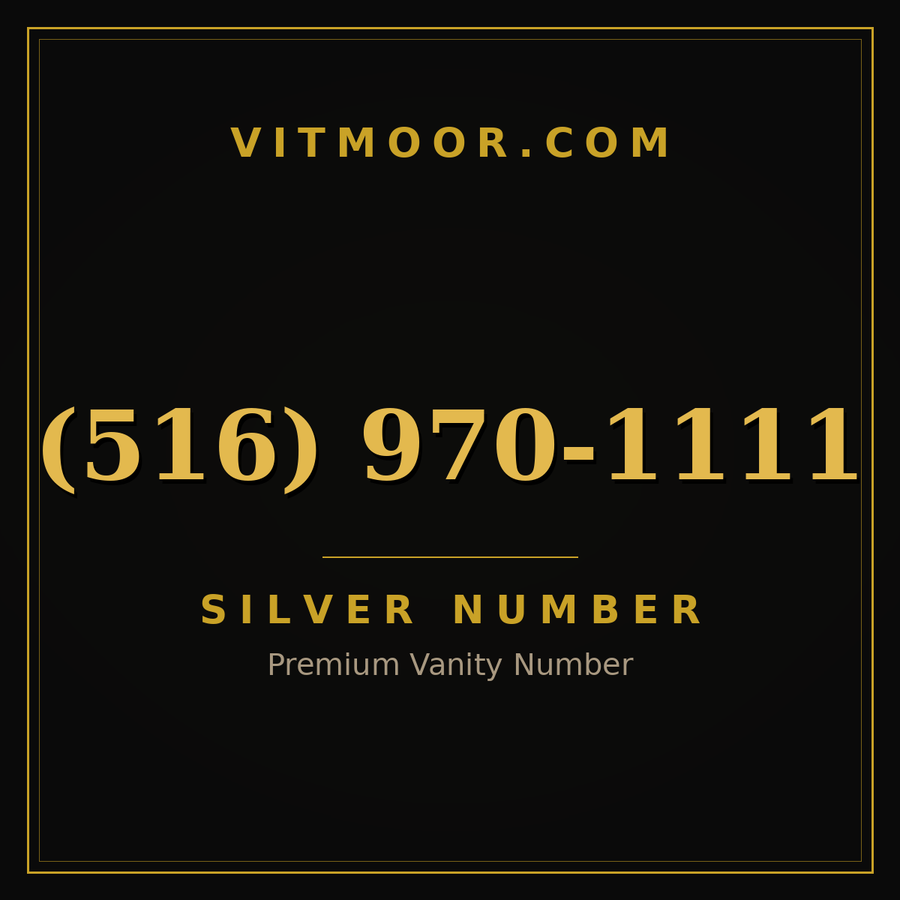 VITMOOR Silver premium number (516) 970-1111