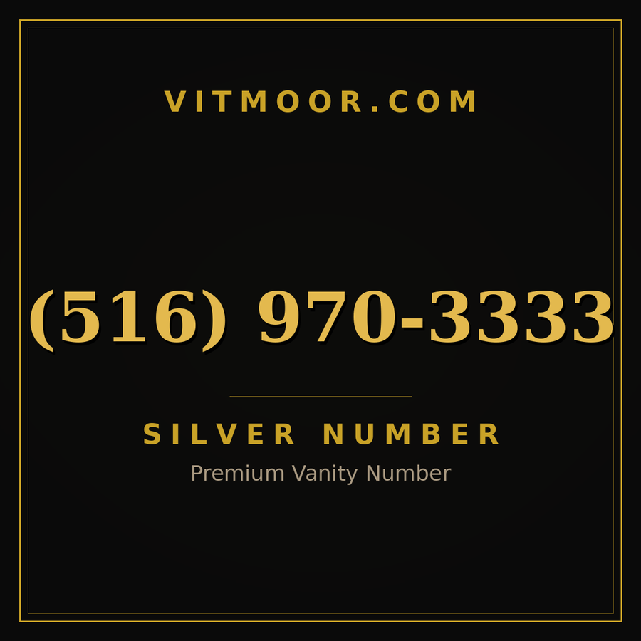 VITMOOR Silver premium number (516) 970-3333