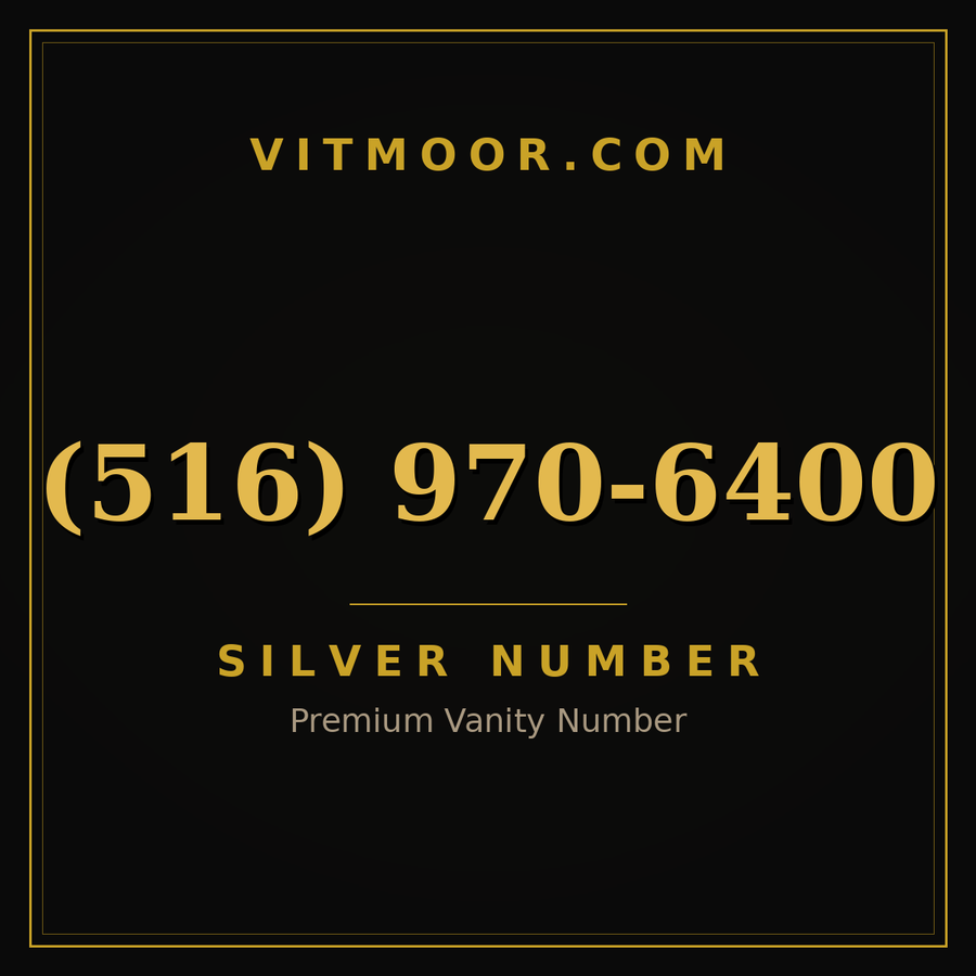 VITMOOR Silver premium number (516) 970-6400