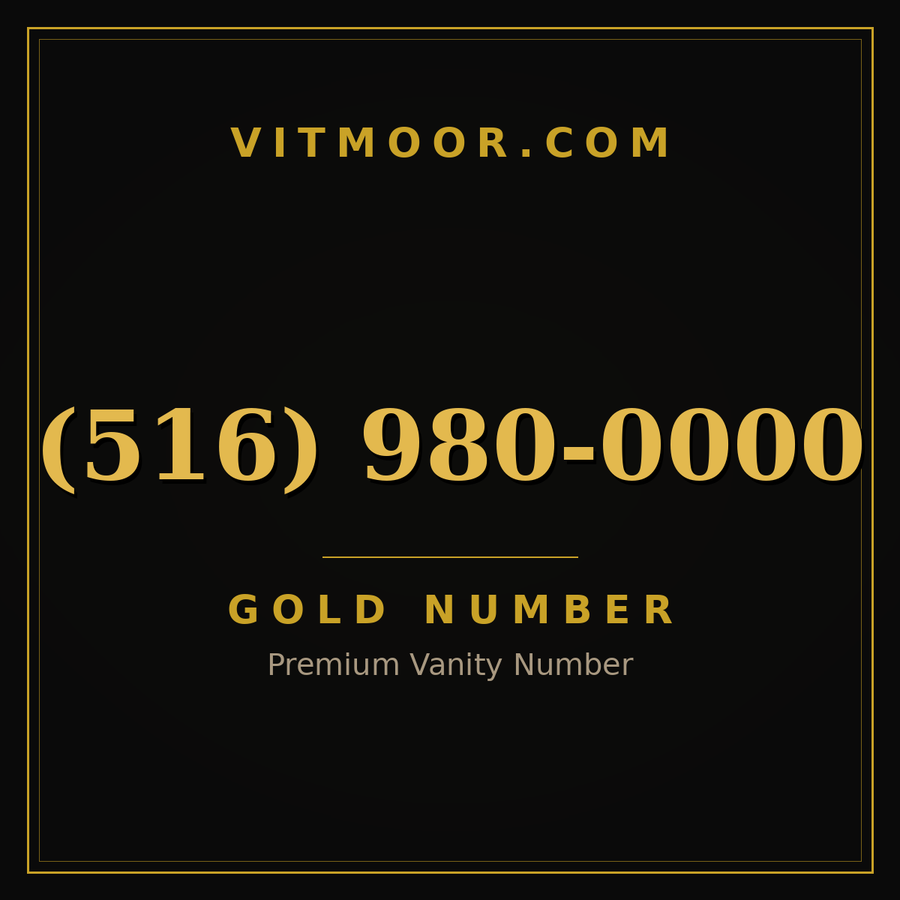 VITMOOR Gold premium number (516) 980-0000
