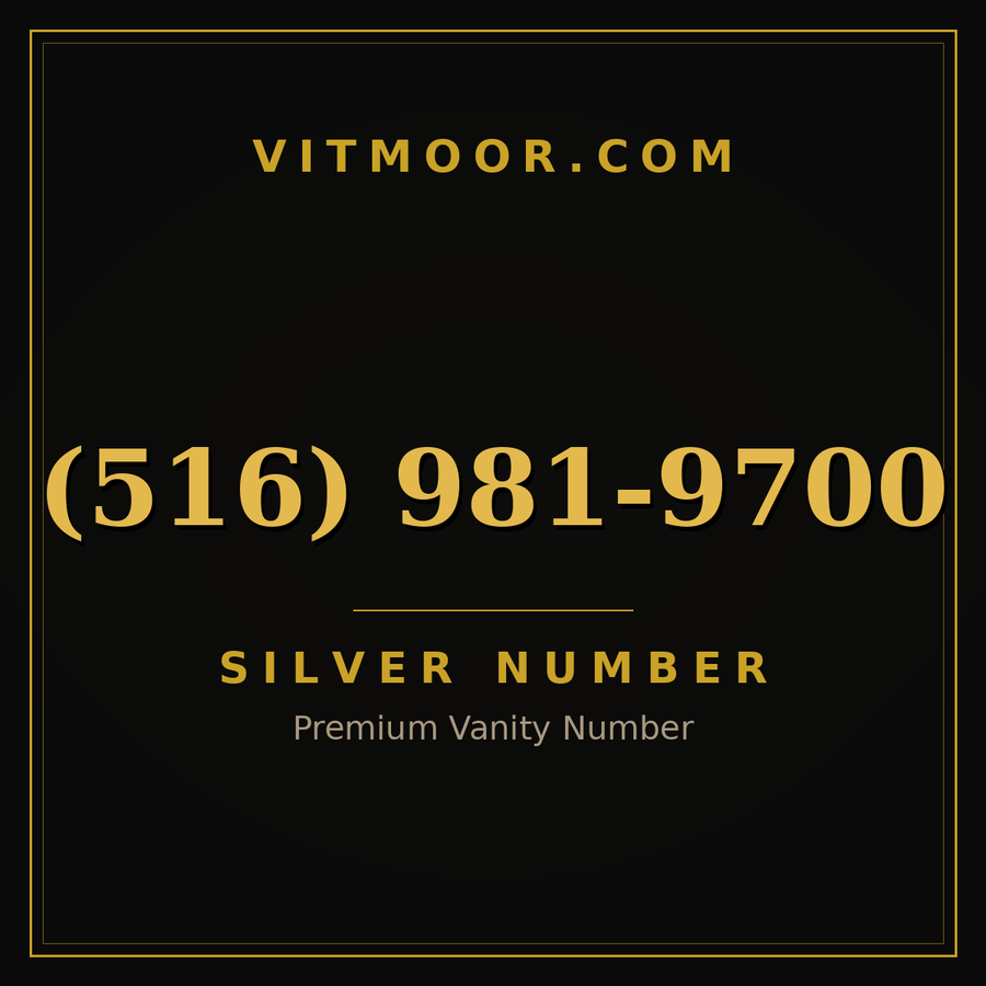 VITMOOR Silver premium number (516) 981-9700