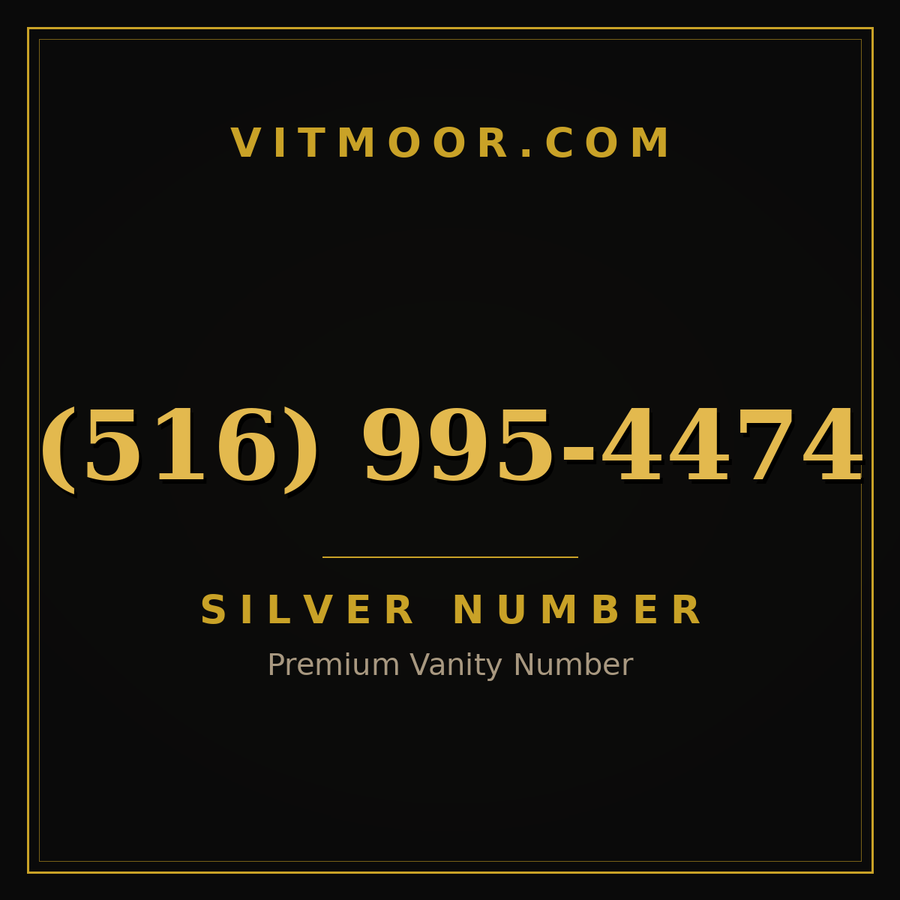 VITMOOR Silver premium number (516) 995-4474