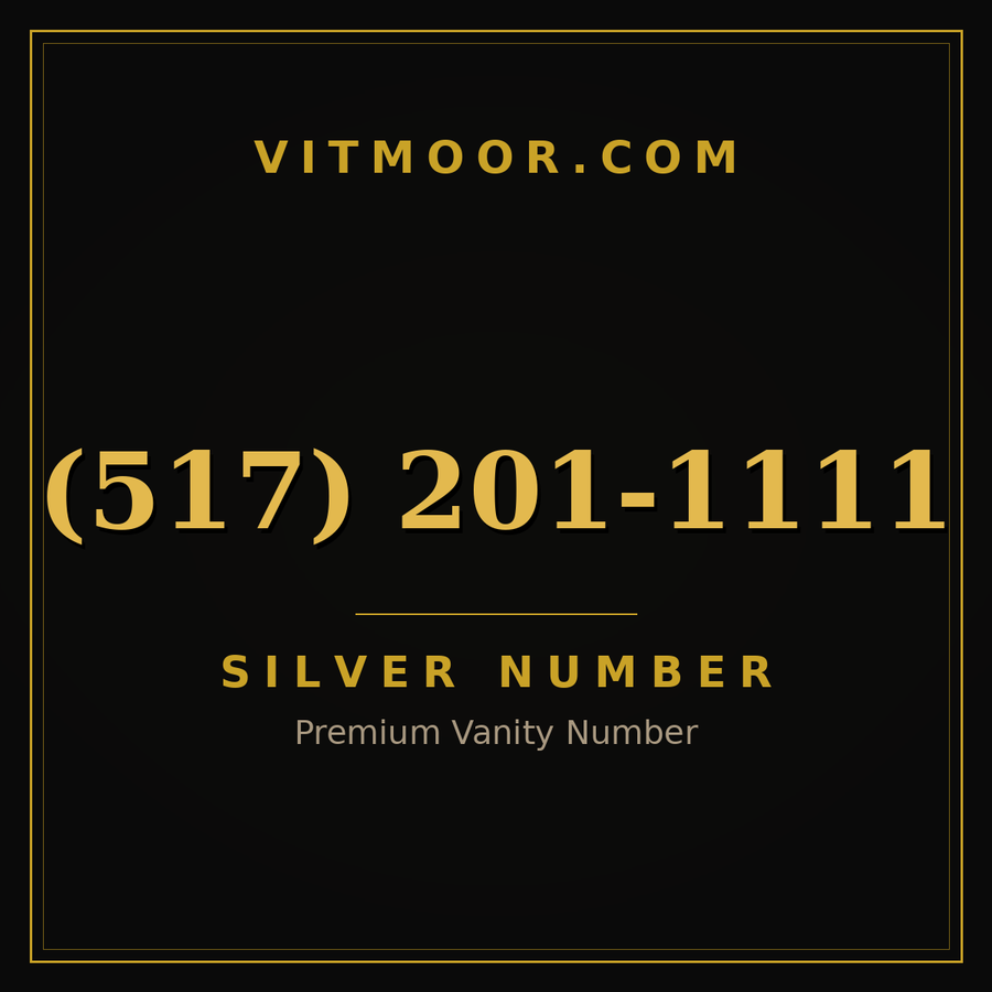 VITMOOR Silver premium number (517) 201-1111
