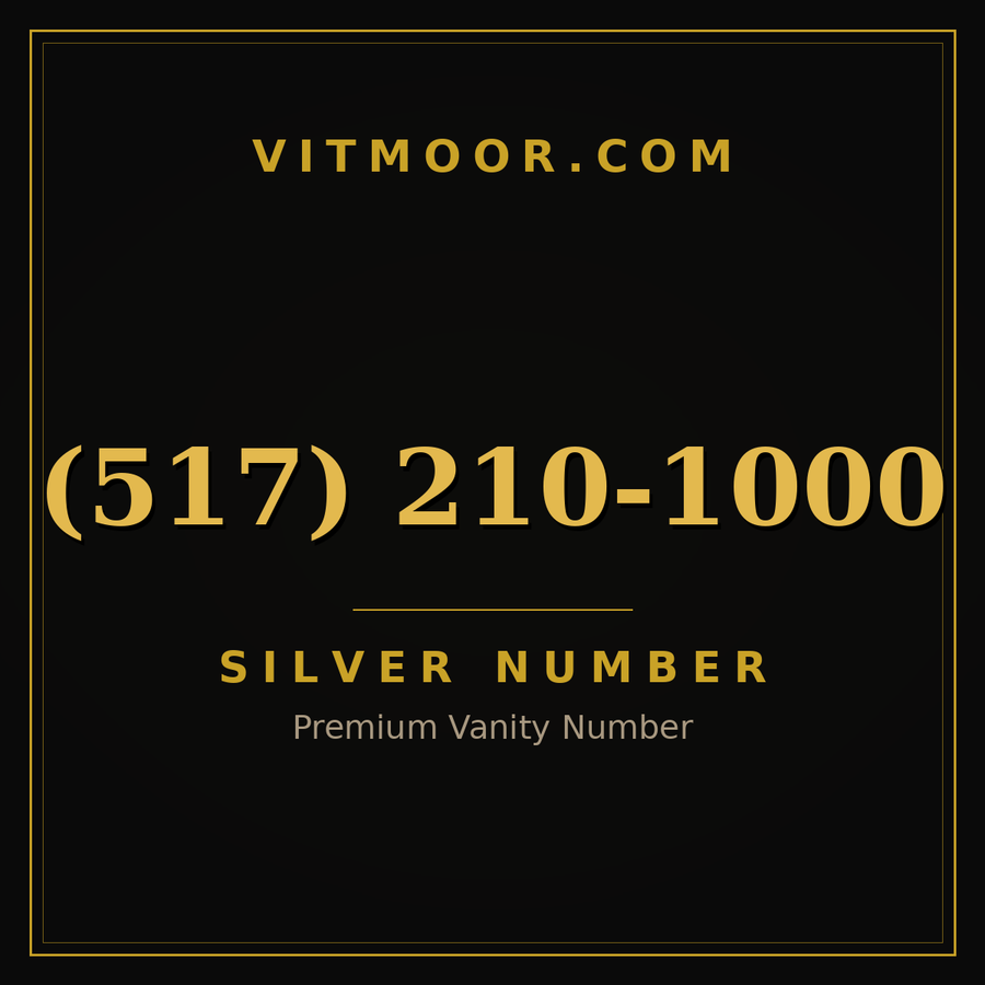 VITMOOR Silver premium number (517) 210-1000