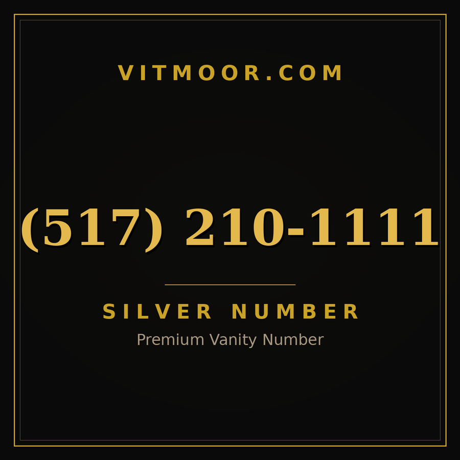 VITMOOR Silver premium number (517) 210-1111