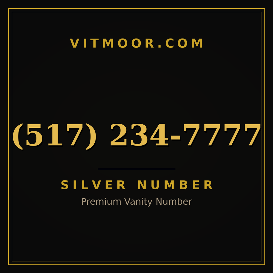 VITMOOR Silver premium number (517) 234-7777