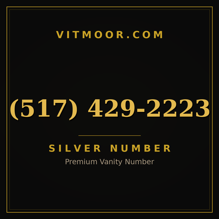 VITMOOR Silver premium number (517) 429-2223
