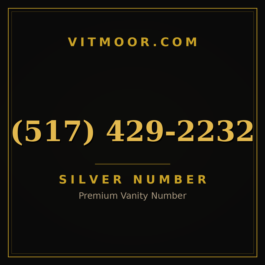 VITMOOR Silver premium number (517) 429-2232