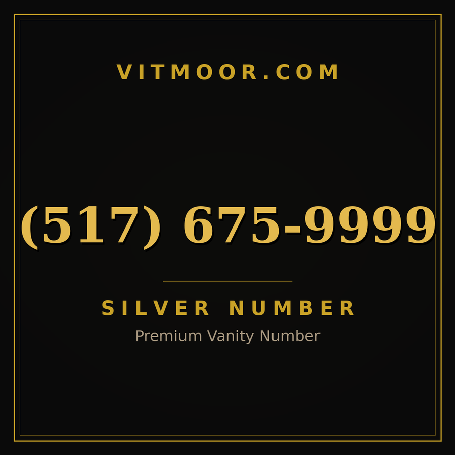 VITMOOR Silver premium number (517) 675-9999