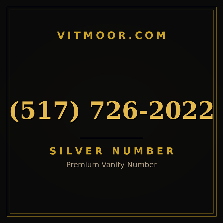 VITMOOR Silver premium number (517) 726-2022