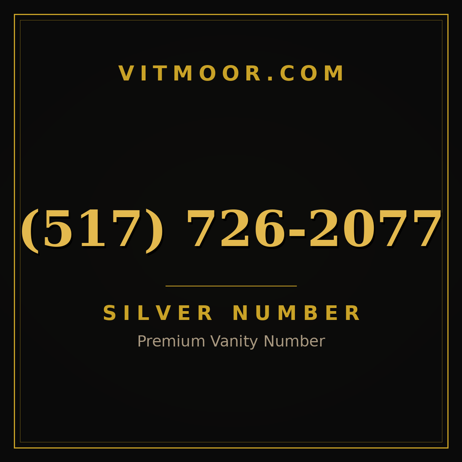 VITMOOR Silver premium number (517) 726-2077