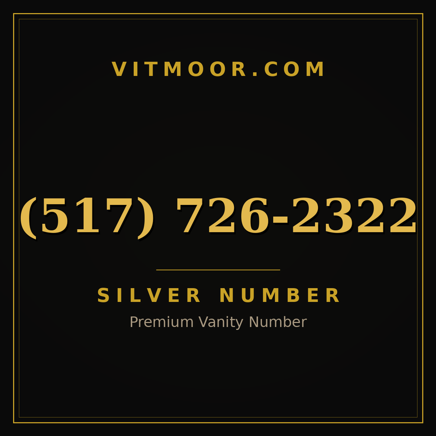 VITMOOR Silver premium number (517) 726-2322