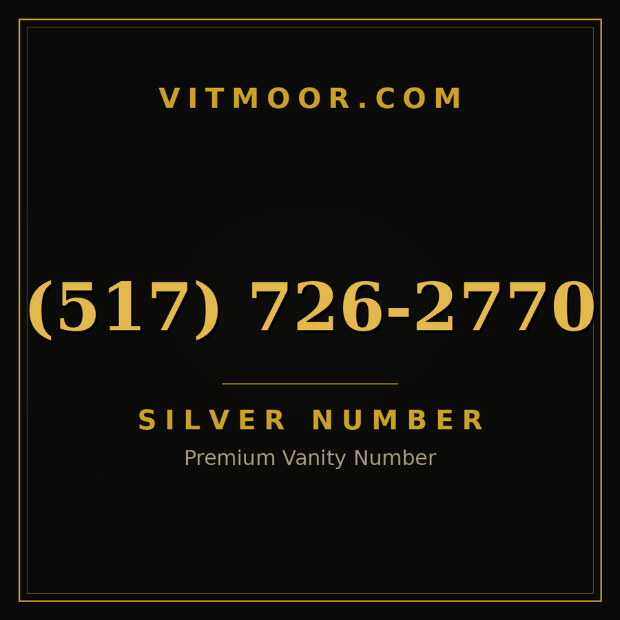 VITMOOR Silver premium number (517) 726-2770