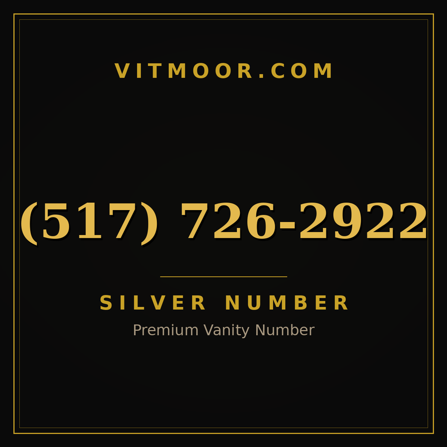 VITMOOR Silver premium number (517) 726-2922