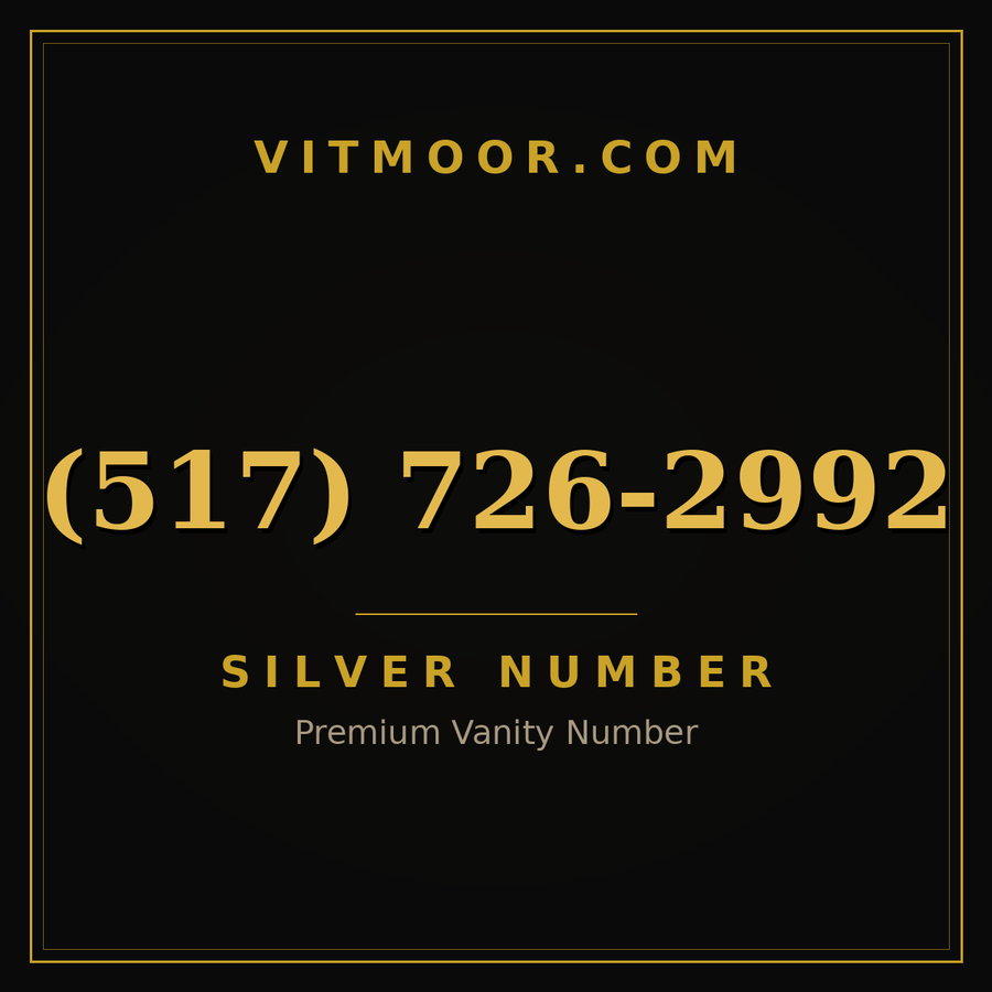 VITMOOR Silver premium number (517) 726-2992