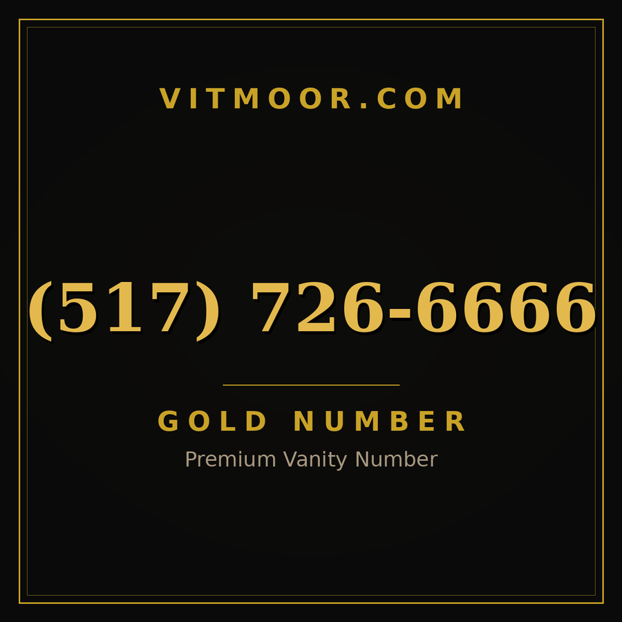 VITMOOR Gold premium number (517) 726-6666