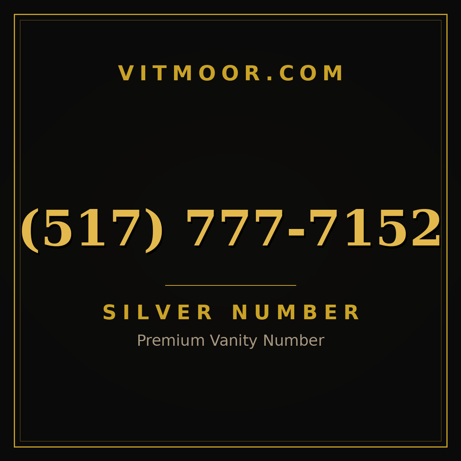 VITMOOR Silver premium number (517) 777-7152