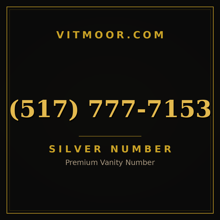VITMOOR Silver premium number (517) 777-7153