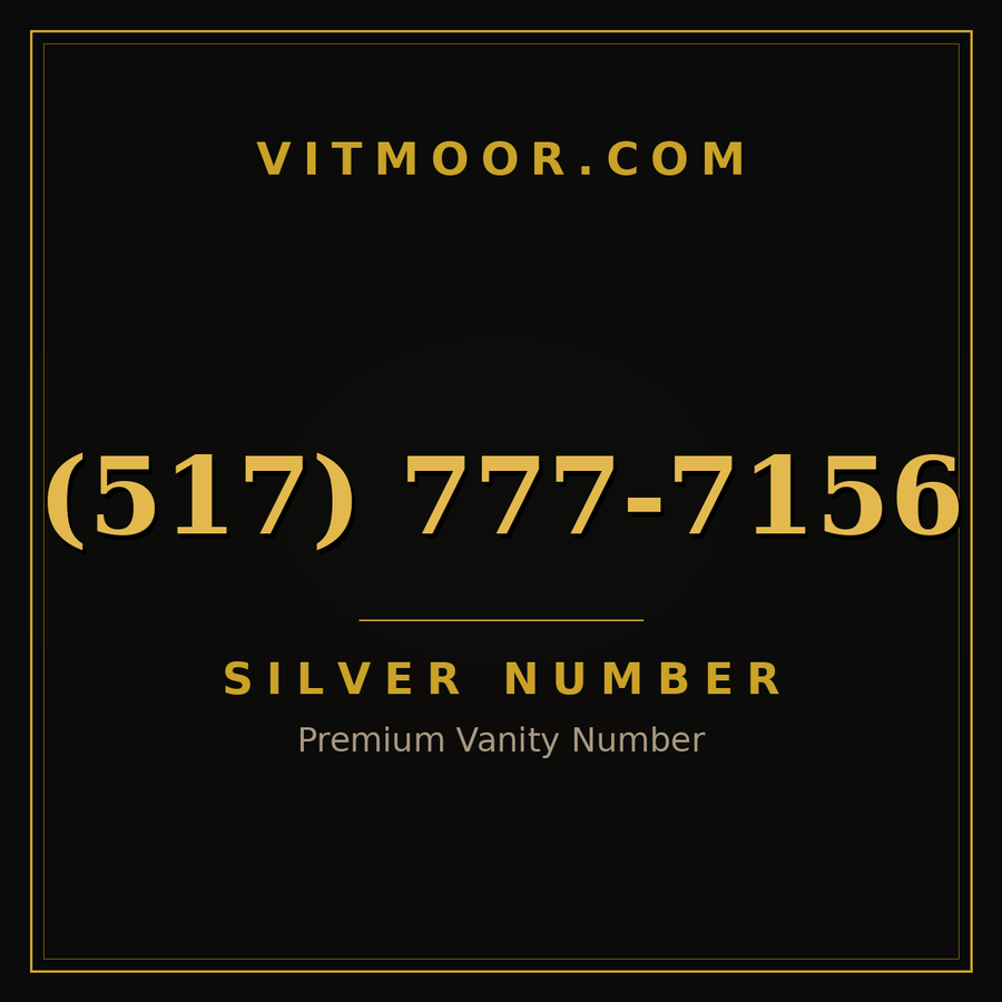 VITMOOR Silver premium number (517) 777-7156