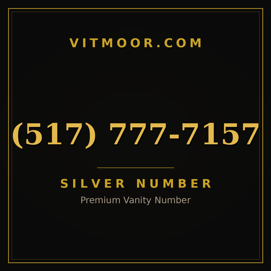 VITMOOR Silver premium number (517) 777-7157