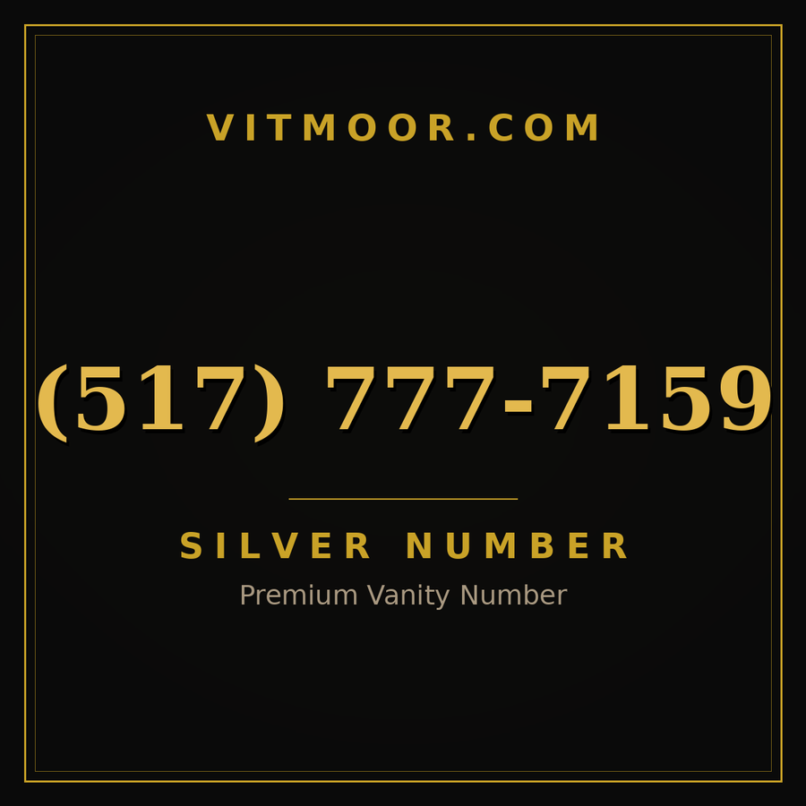 VITMOOR Silver premium number (517) 777-7159
