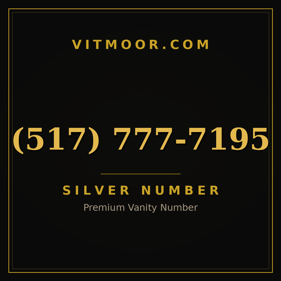 VITMOOR Silver premium number (517) 777-7195