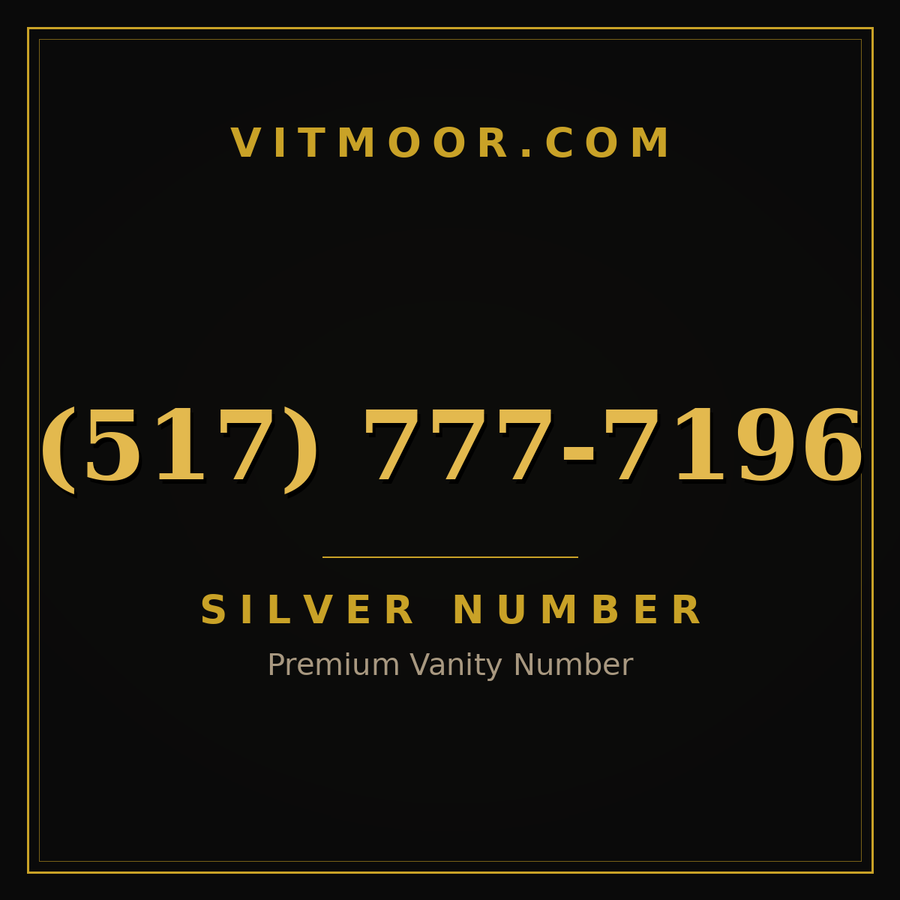 VITMOOR Silver premium number (517) 777-7196