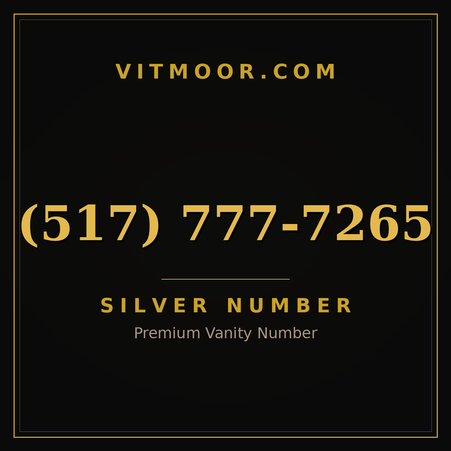 VITMOOR Silver premium number (517) 777-7265