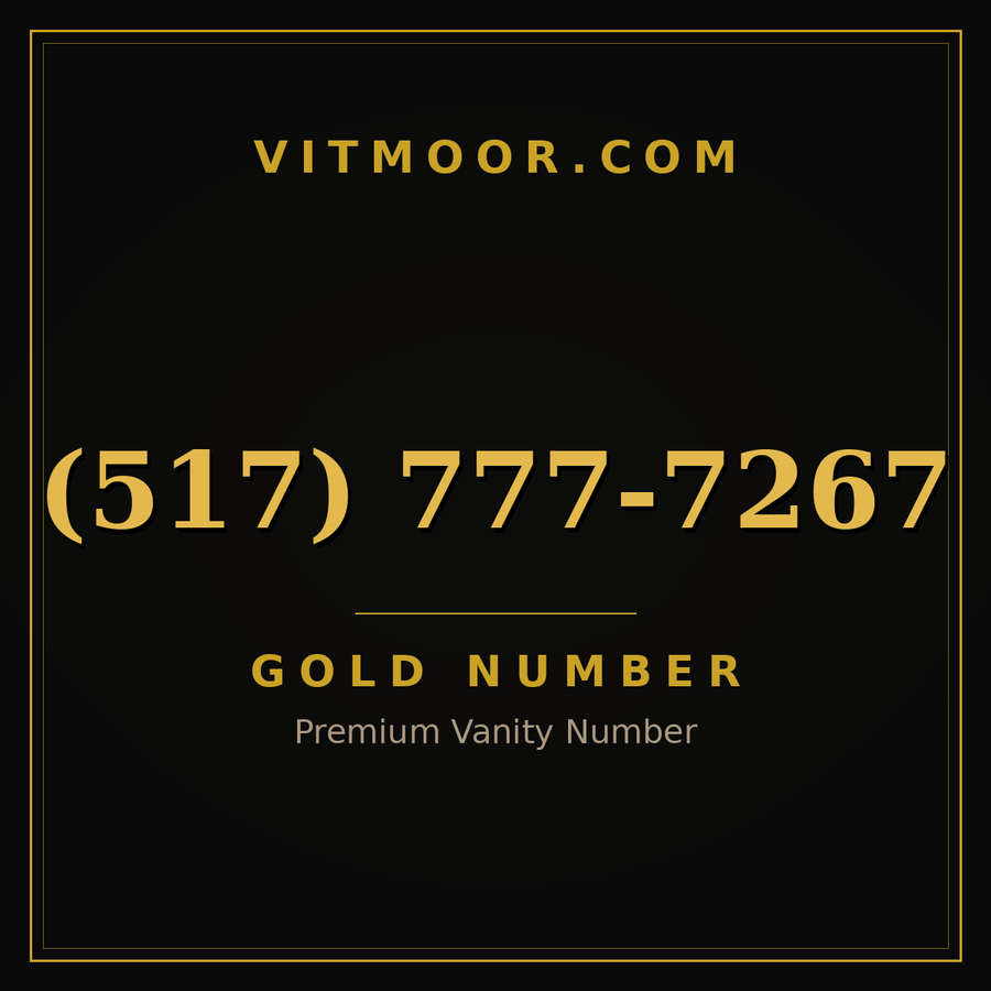 VITMOOR Gold premium number (517) 777-7267