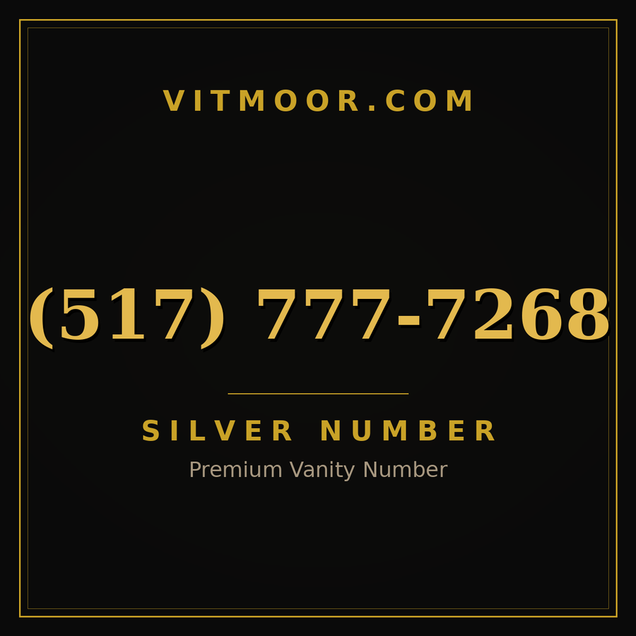 VITMOOR Silver premium number (517) 777-7268