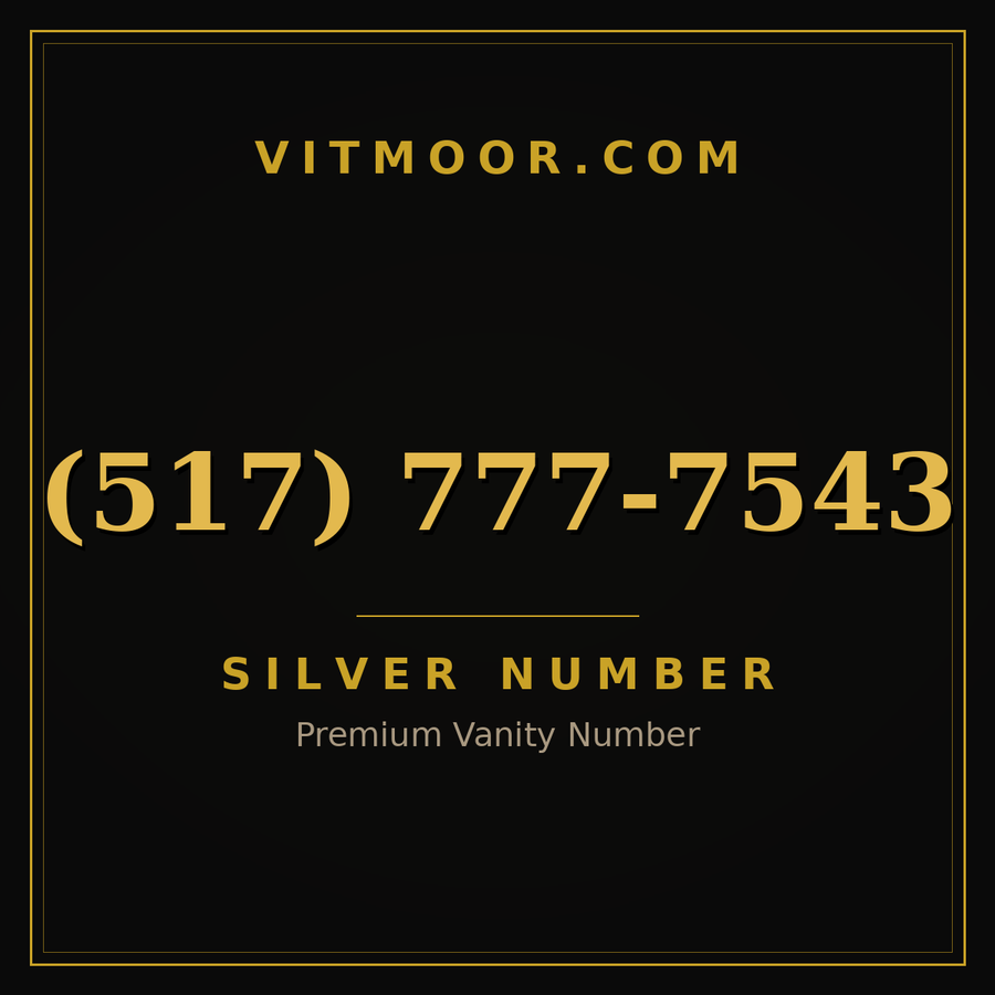 VITMOOR Silver premium number (517) 777-7543