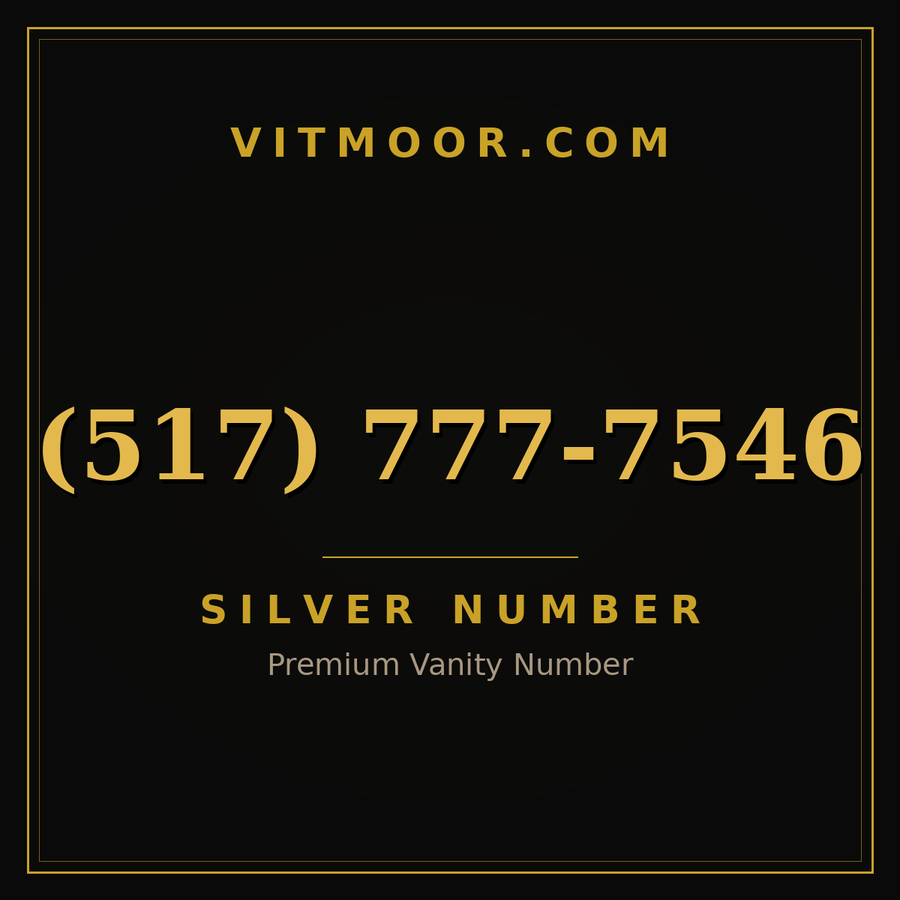 VITMOOR Silver premium number (517) 777-7546