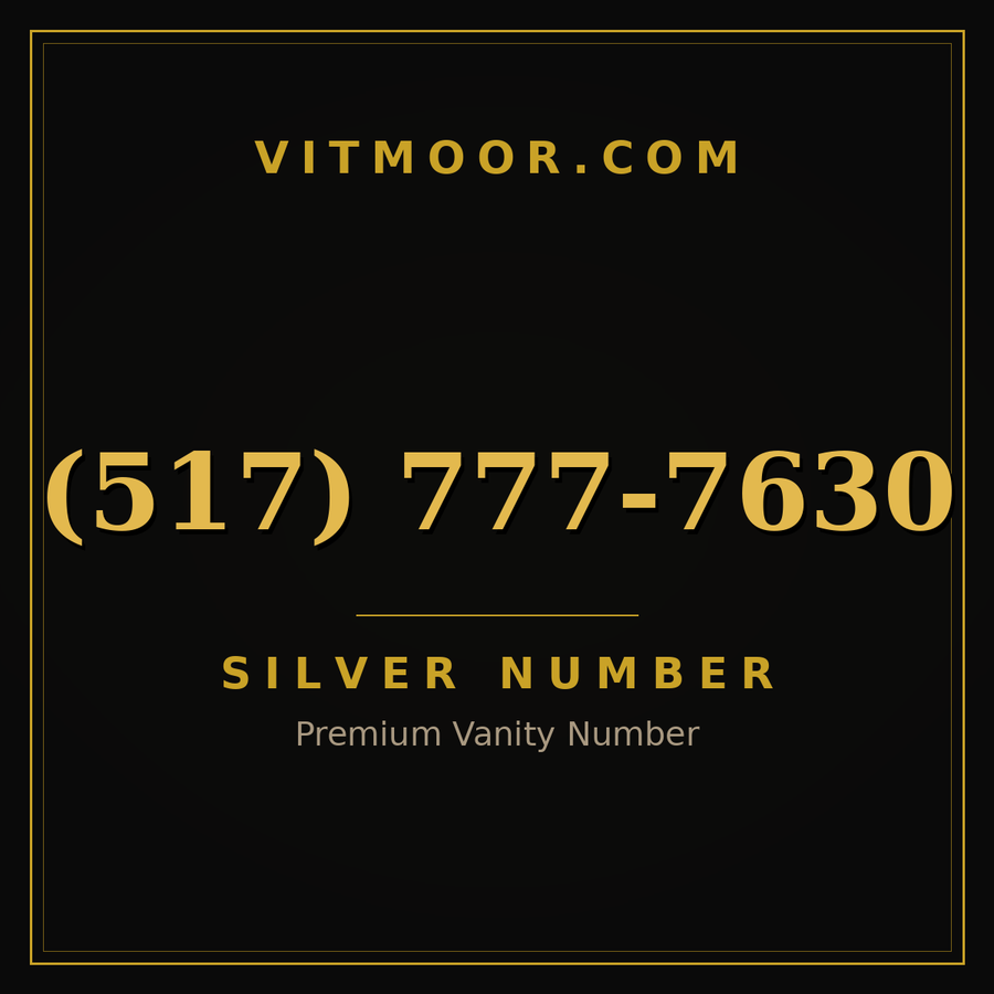 VITMOOR Silver premium number (517) 777-7630