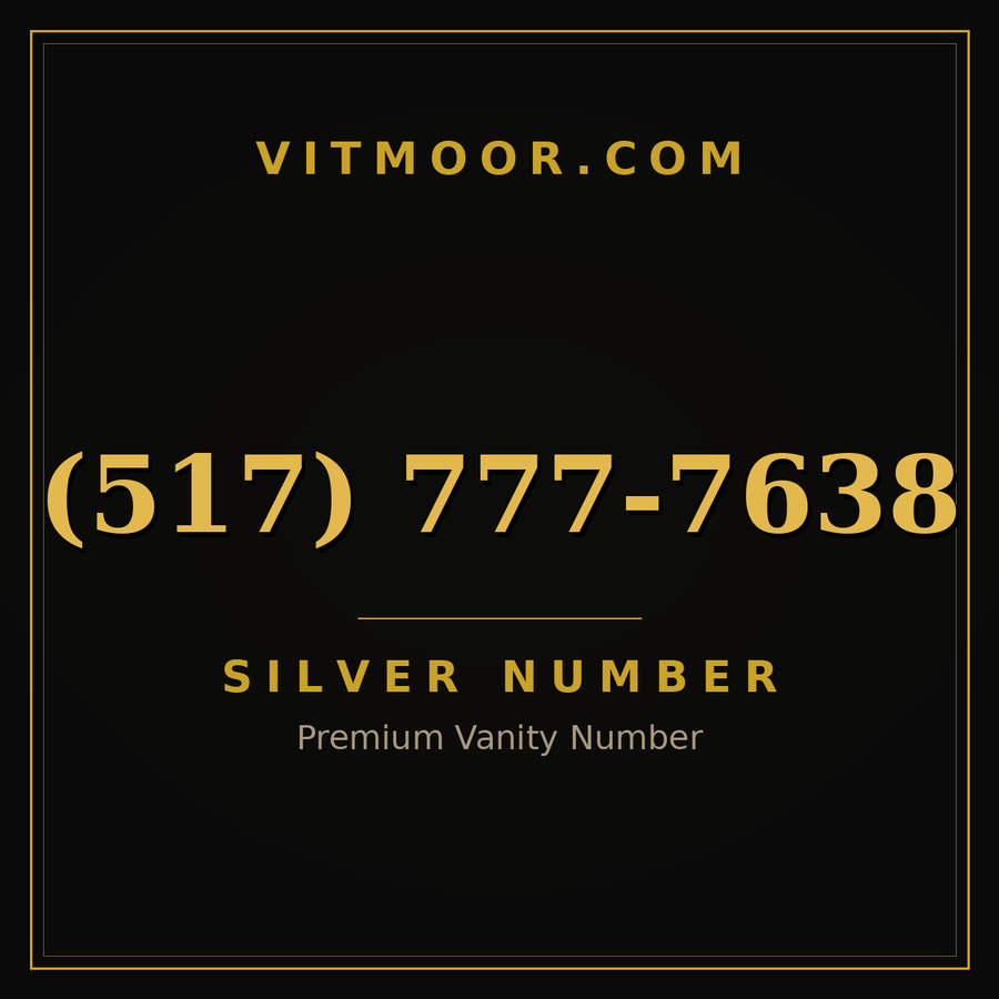 VITMOOR Silver premium number (517) 777-7638
