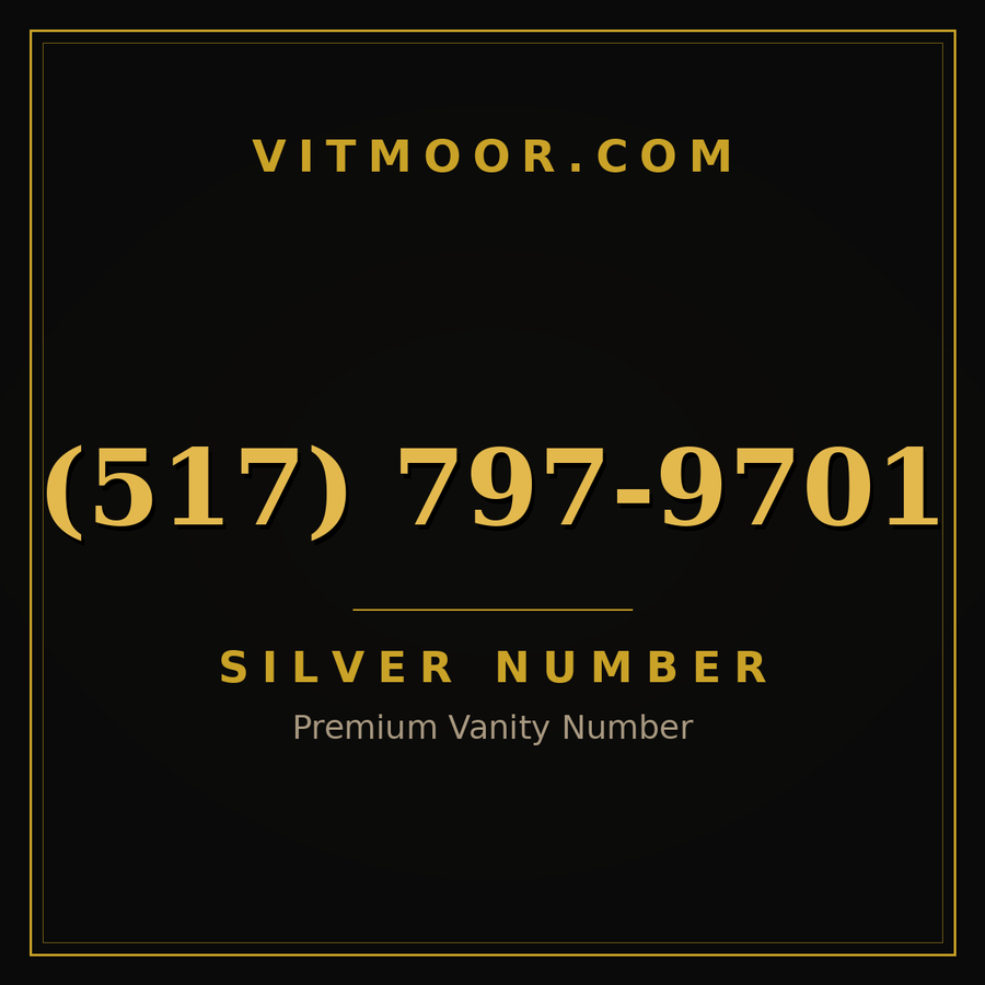 VITMOOR Silver premium number (517) 797-9701