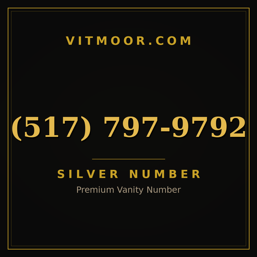 VITMOOR Silver premium number (517) 797-9792