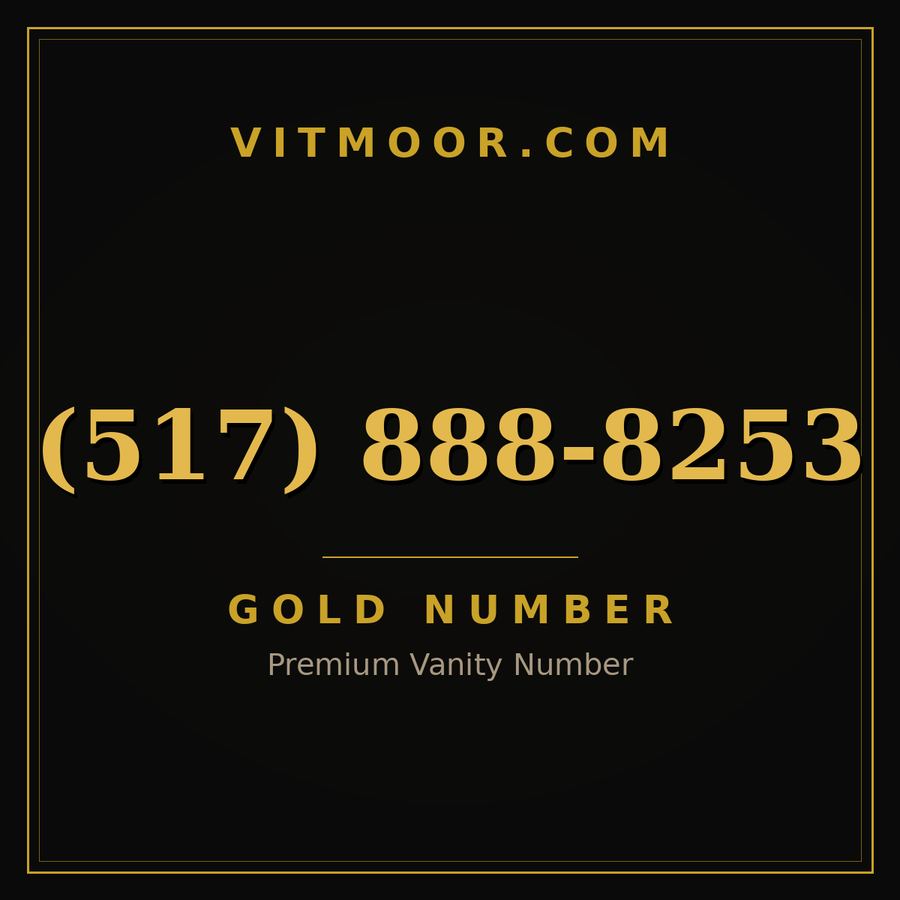 VITMOOR Gold premium number (517) 888-8253