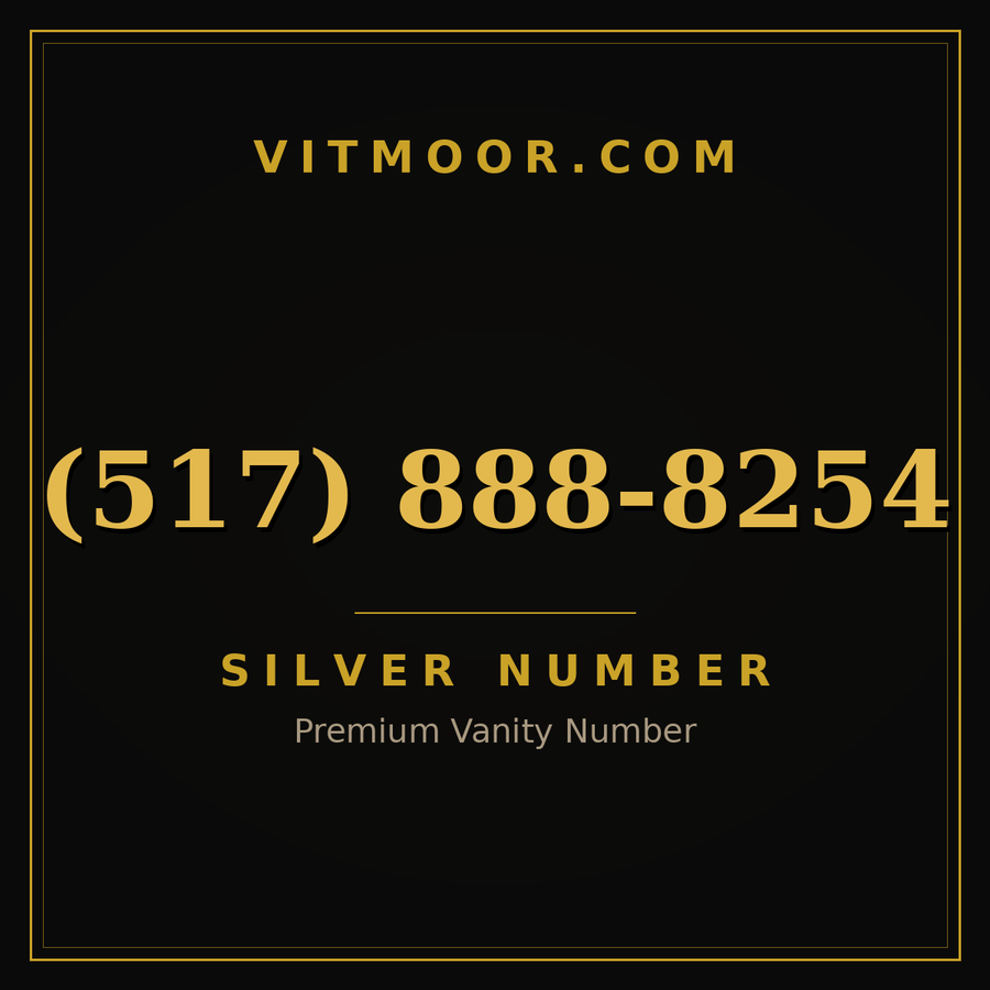 VITMOOR Silver premium number (517) 888-8254